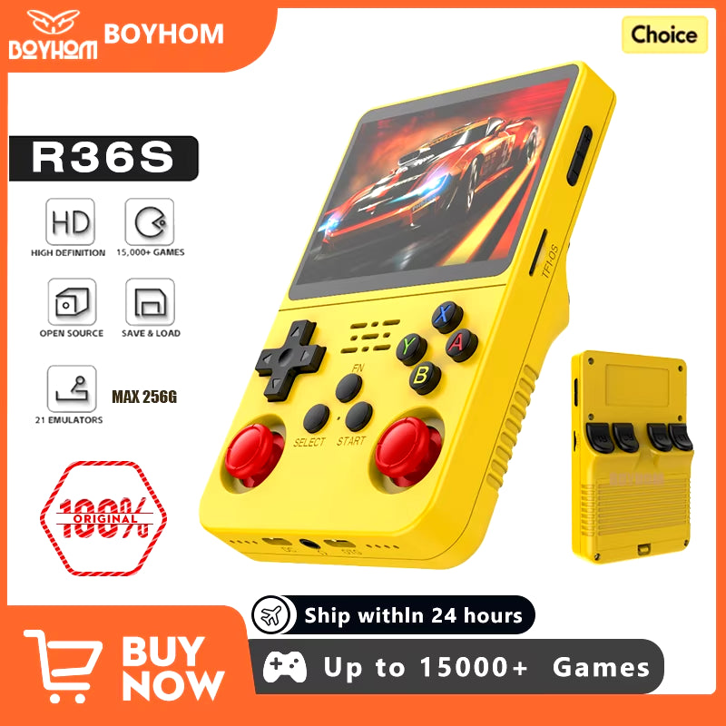 Open Source Retro Handheld Video Game Console Linux System 3.5 Inch IPS Screen Portable Pocket Video Player 64GB 128G Games
