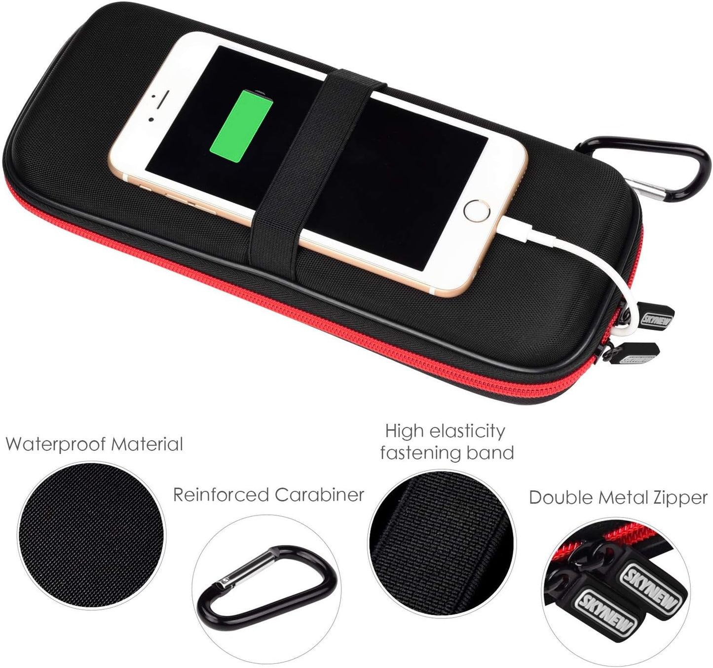 Hard Travel Case Fit for Ravpower 26800/20100/20000Mah, Anker Power Core 26800Mah/Powercore +26800Mah, Dulla M50000 Power Bank 12000Mah, ROMOSS 30000Mah, Lab599 Tx500 Radio by (Large Black)