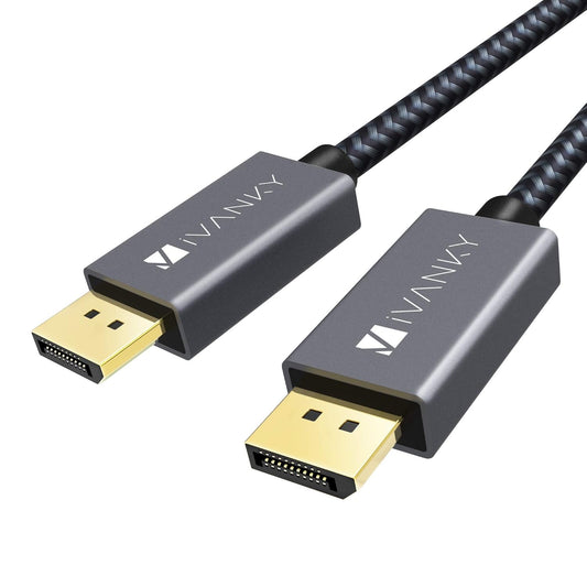 Displayport Cable 10Ft,  DP to DP Cable, [4K@60Hz, 2K@165Hz, 2K@144Hz], Gold-Plated Braided High Speed Display Port Cable 144Z 10Ft, Displayport 1.2 Cable for Gaming Monitor, TV, PC, Laptop