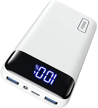 20000Mah Portable Charger, LED Display, 22.5W Fast Charge Power Bank for Iphone & Ipad, White