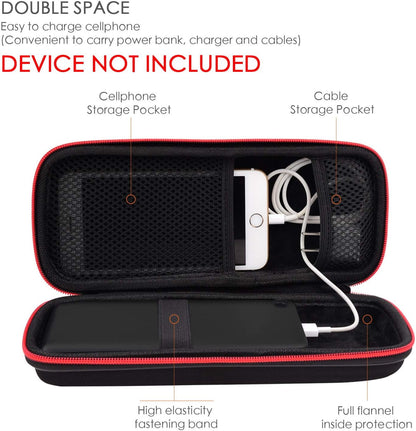 Hard Travel Case Fit for Ravpower 26800/20100/20000Mah, Anker Power Core 26800Mah/Powercore +26800Mah, Dulla M50000 Power Bank 12000Mah, ROMOSS 30000Mah, Lab599 Tx500 Radio by  (Large Black)