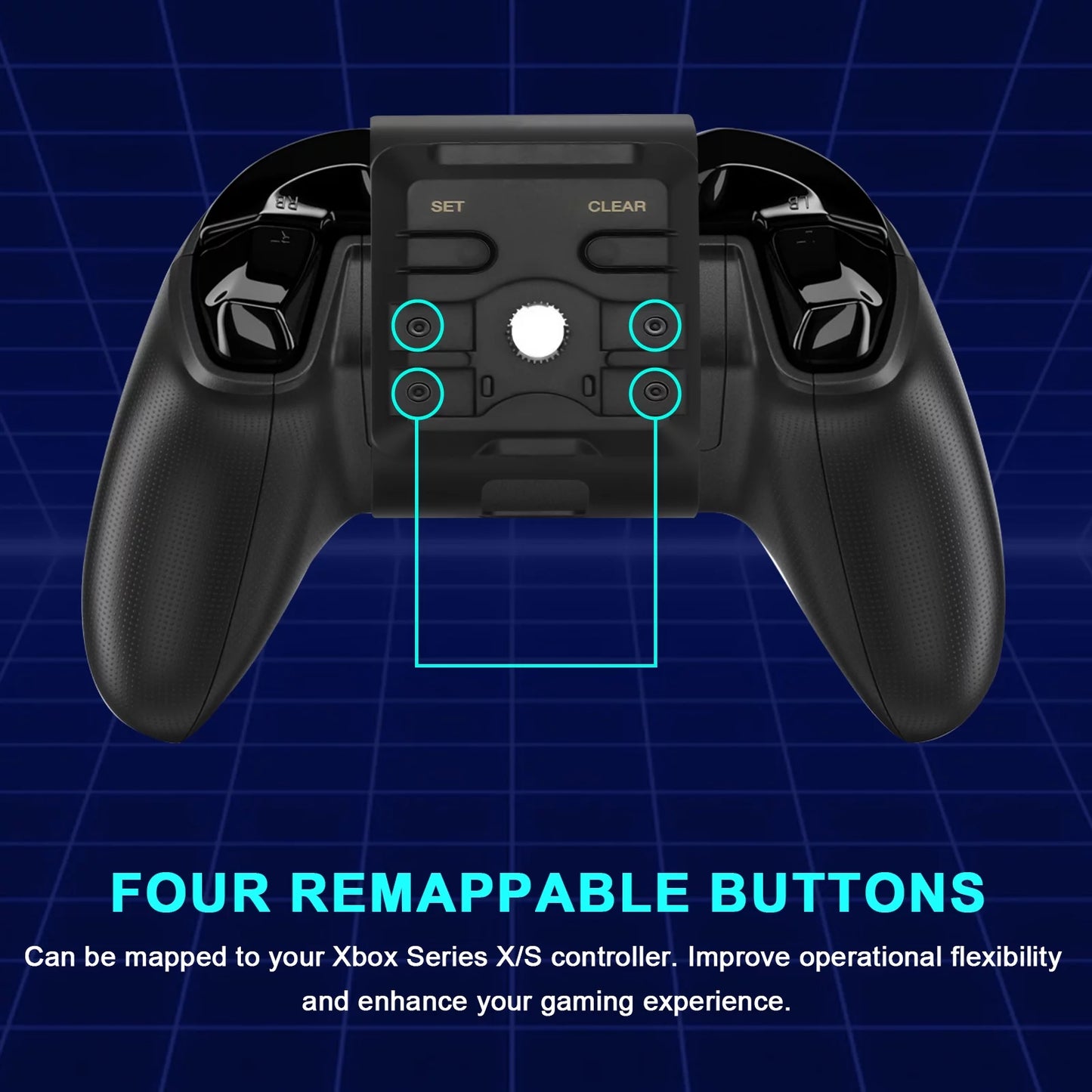 Controller Paddles for Xbox One Controller, Controller Extension Programmable Keys, Controller Back Button Attachment Fit for Xbox Series X/S, Xbox One, Xbox One S/X Controller