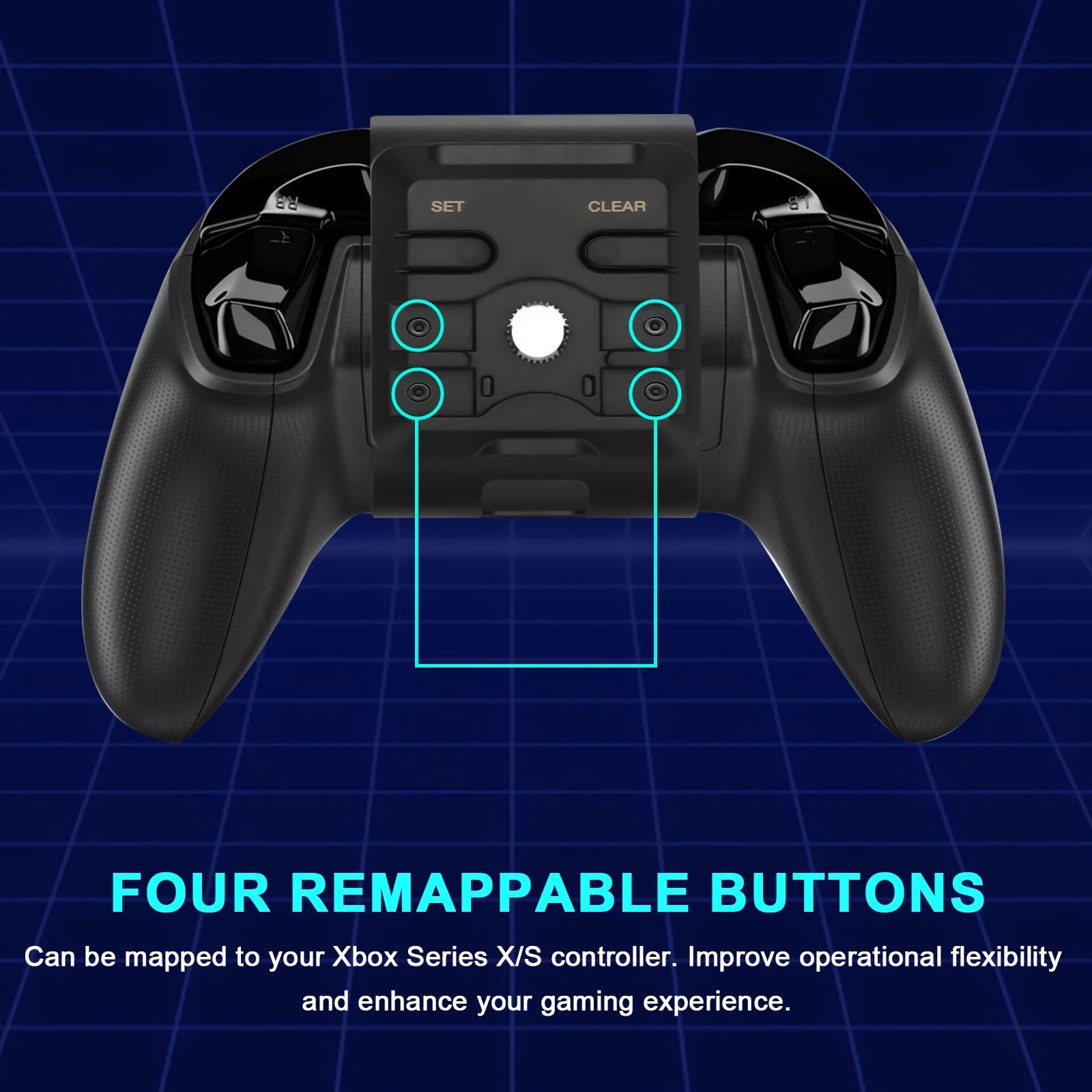 Controller Paddles for Xbox One Controller, Controller Extension Programmable Keys, Controller Back Button Attachment Fit for Xbox Series X/S, Xbox One, Xbox One S/X Controller