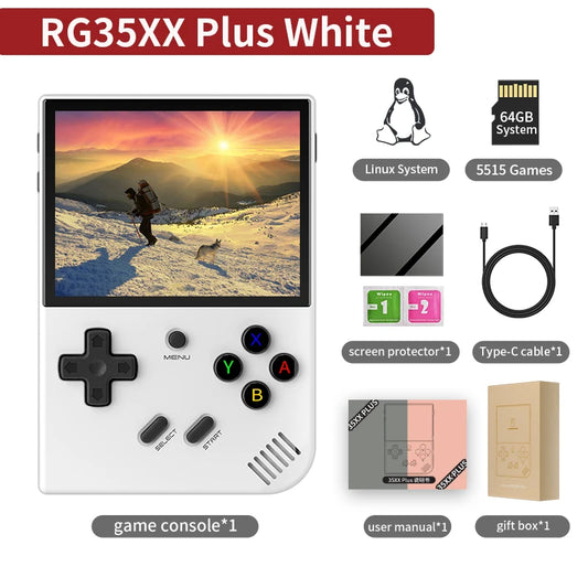 RG35XX plus Retro Handheld Game Player Console 5000+ Classic Games Support Wireless/Wired Controlle HD-MI TV Output