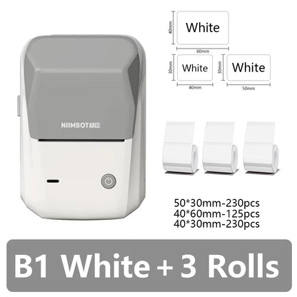 B1 Portable Label Printer Mini Thermal Self-Adhesive Sticker Printer Mobile Pocket Tag Price UV Label Sticker Printer